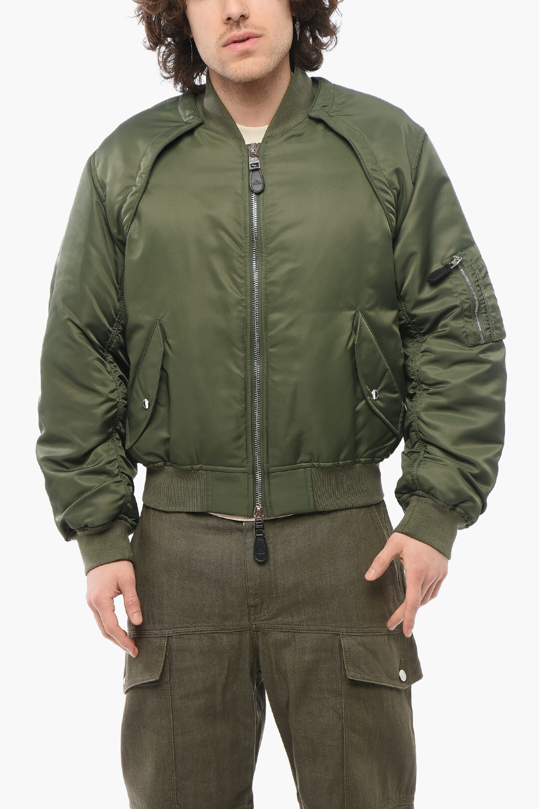 Alexander McQueen Removable Sleeves Padded Bomber Jacket men