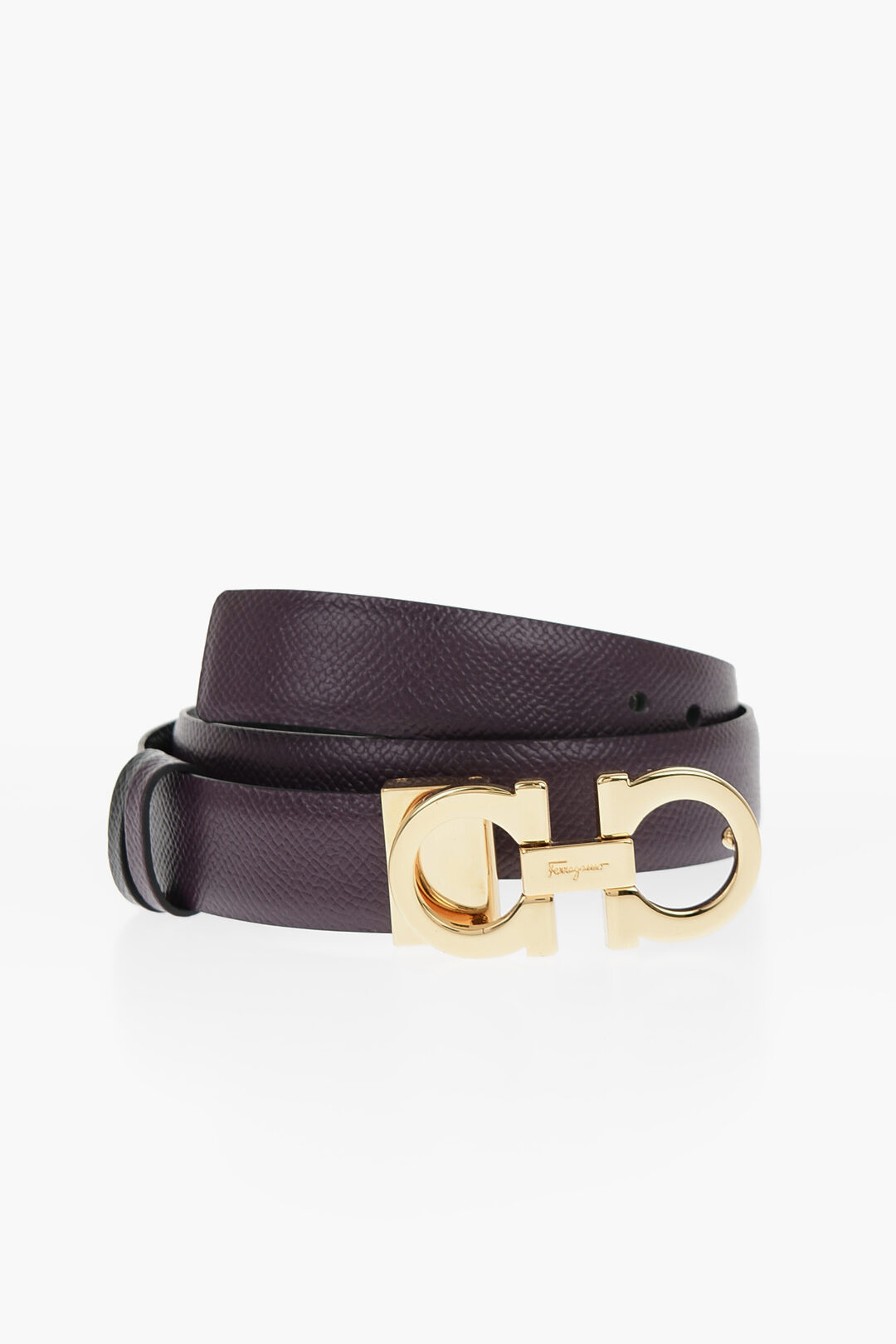 Salvatore Ferragamo Reptile Effect Leather Belt with Iconic