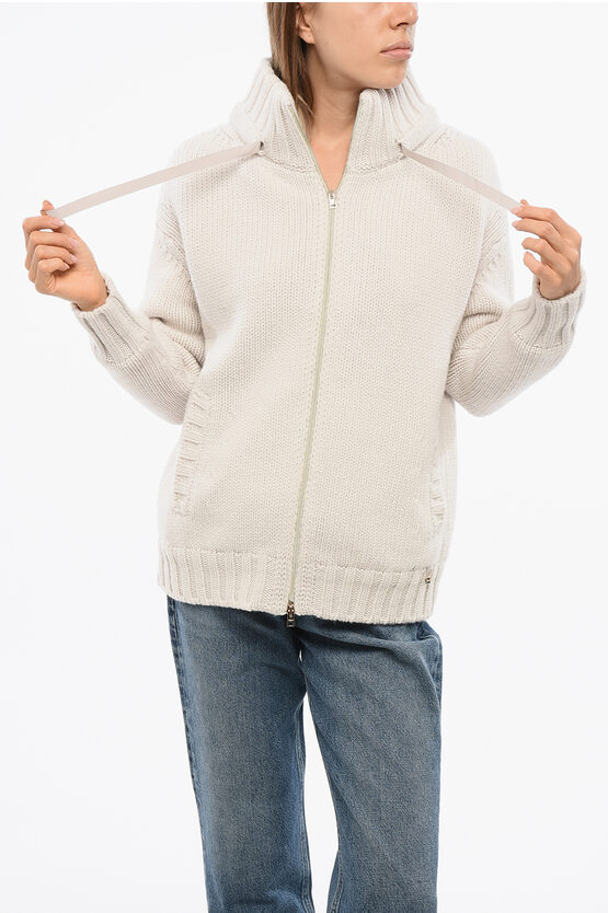 Herno Resort Wool Blend Pullover With Nylon Lining In Neutral