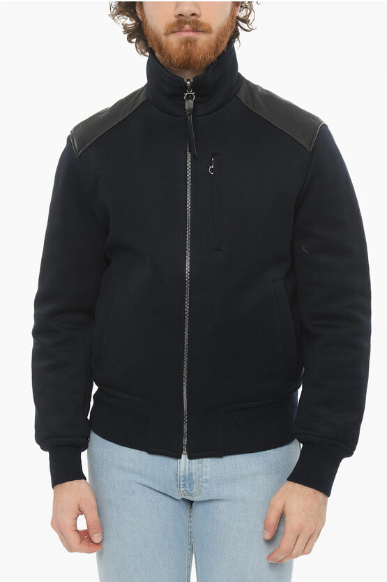 Salvatore Ferragamo Reversible Bomber With Leather Details men