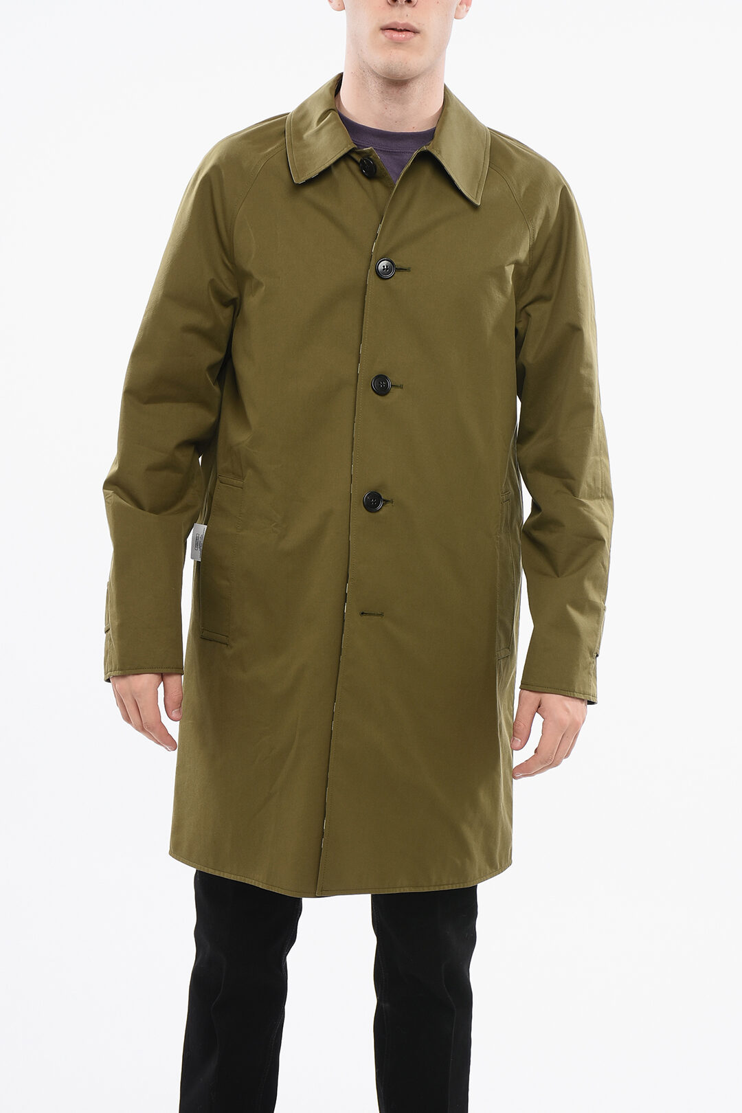Burberry Reversible Cotton Gabardine Balmacaan Coat men - Glamood