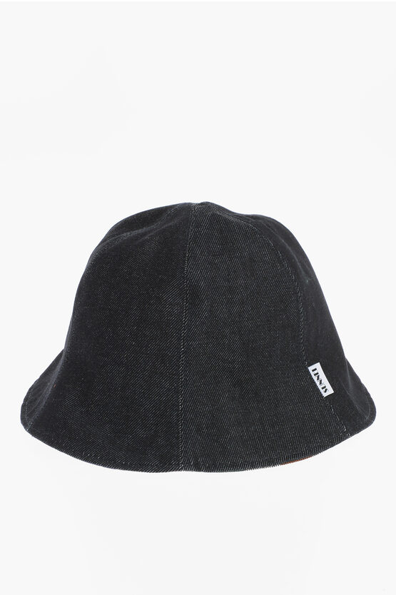 Shop Sunnei Reversible Denim Bucket Hat