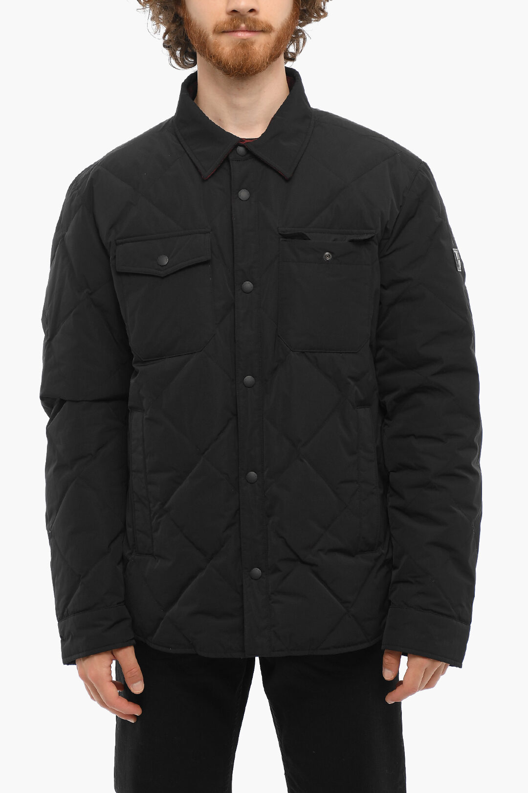 Reversible Down Jacket with Snap Buttons