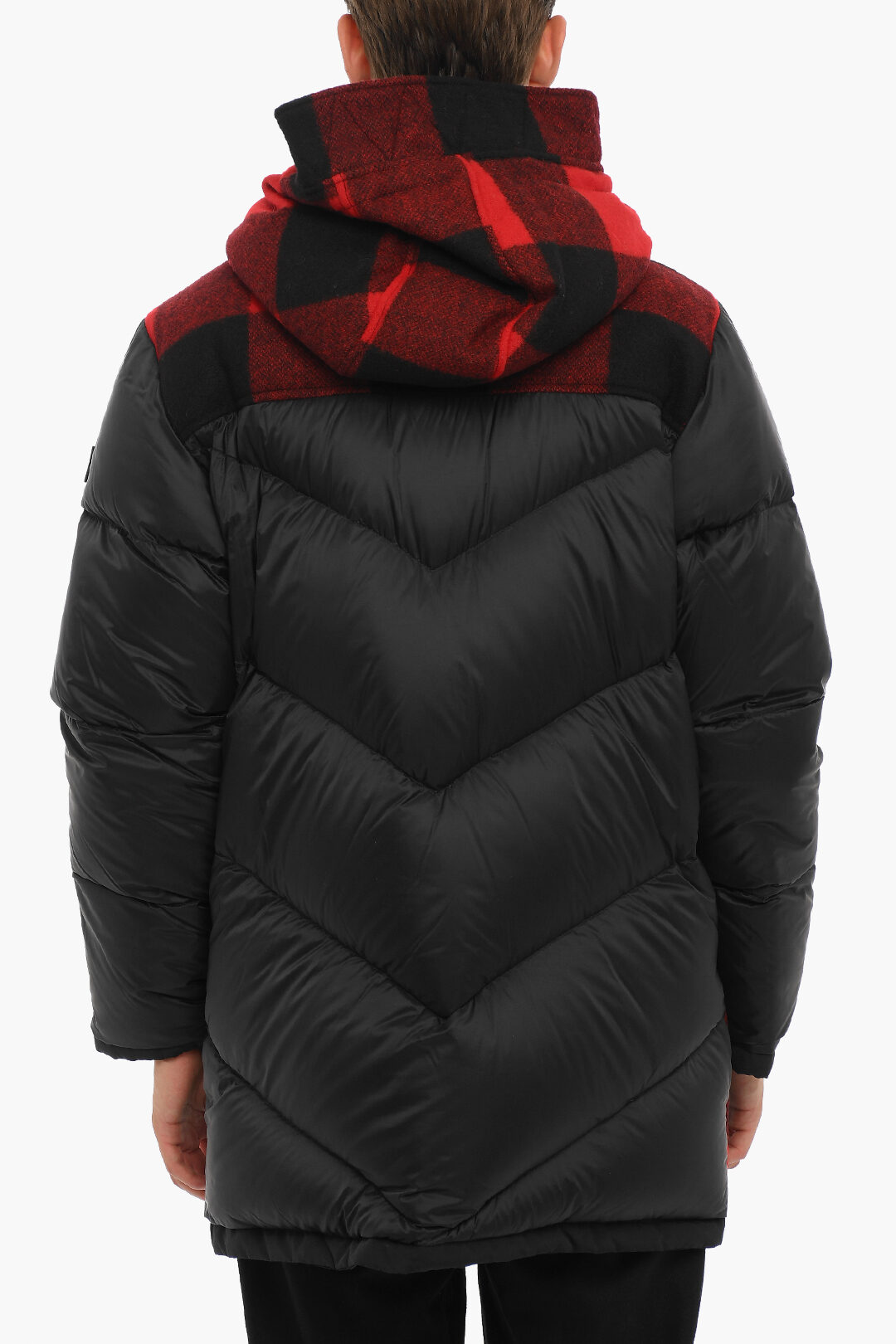 Reversible Down Jacket with Wool anche Buffalo Check Details