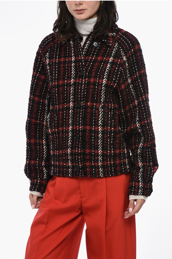 Shop Marni Reversible Knitted Wool Jacket