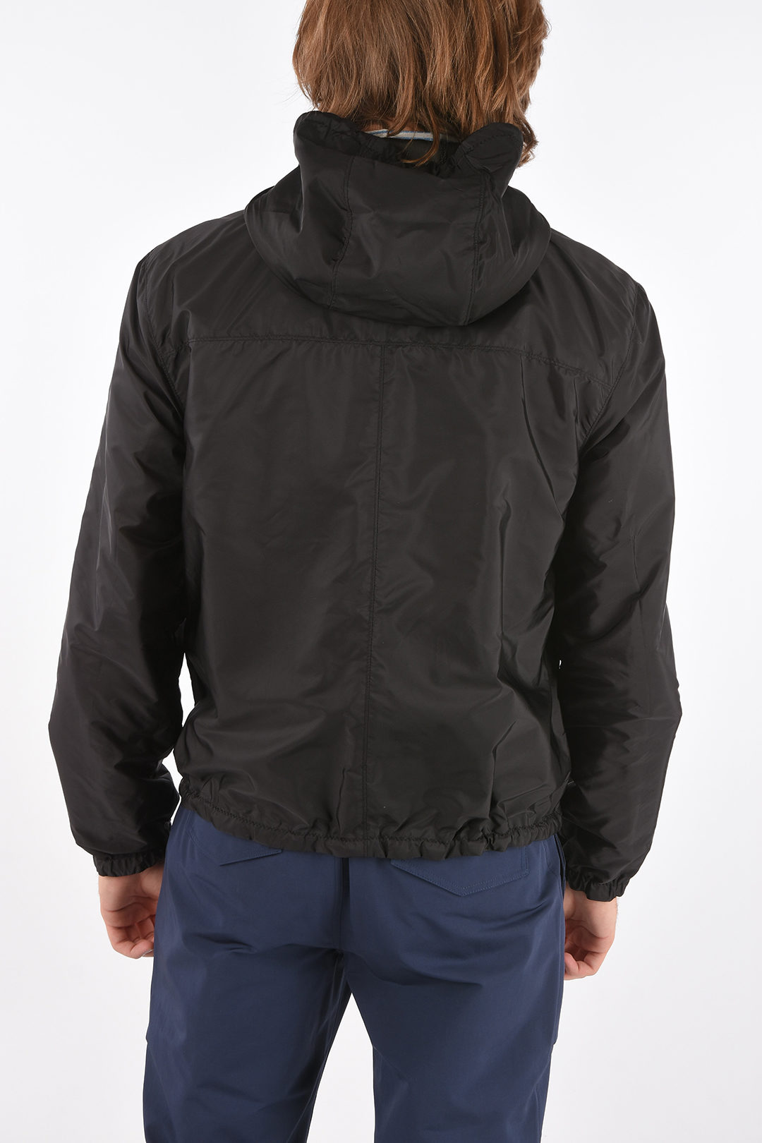 【VIP価格】PRADA Reversible hooded Jacket Prada Reversible Hooded Jacket | Black | FARFETCH