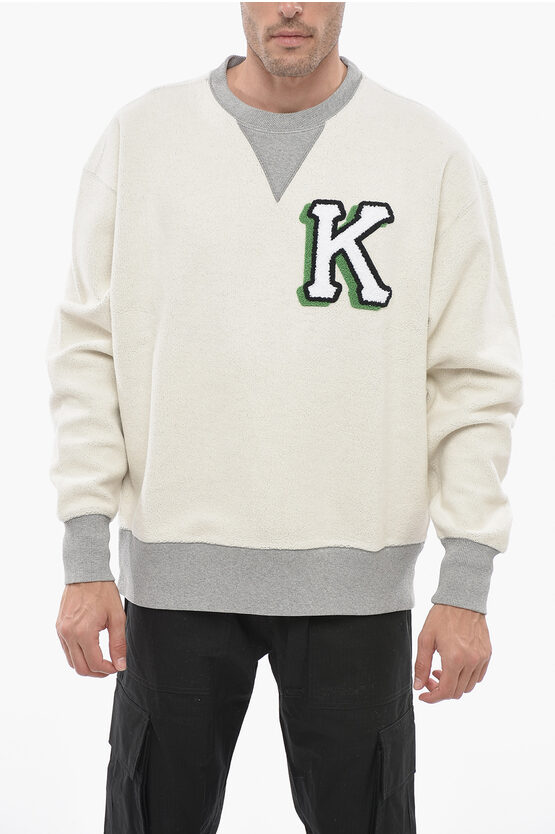 Shop Kenzo Reversible Varsity Sweatshirt With Logo Patch