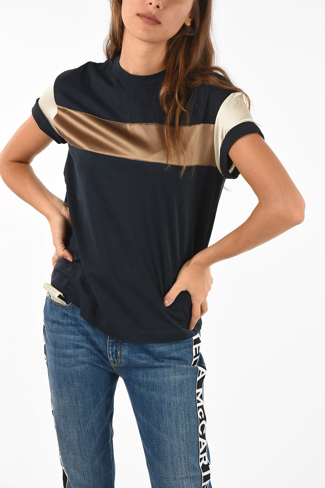 Brunello Cucinelli rhinestone embellished tshirt women Glamood Outlet