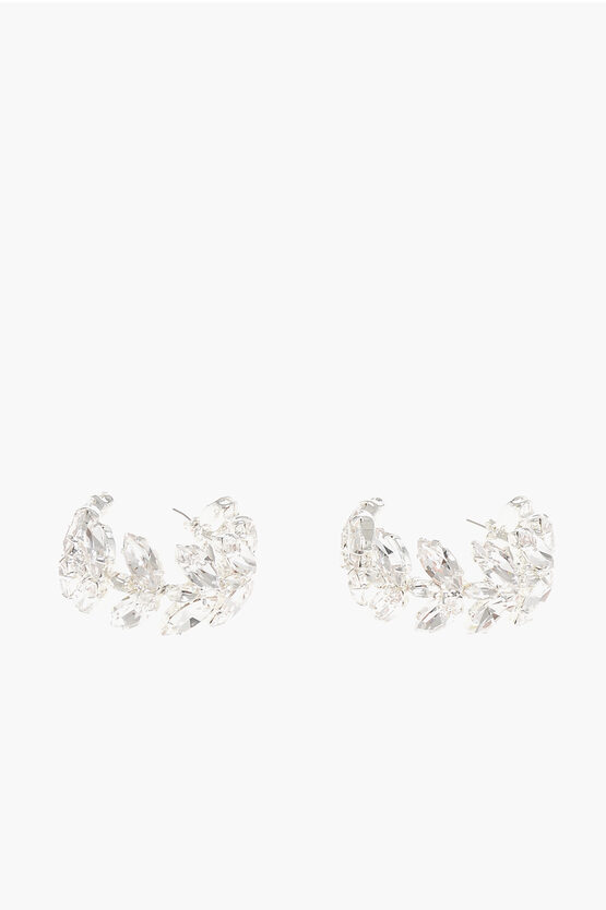 Magda Butrym Rhinestoned Hoop Earrings
