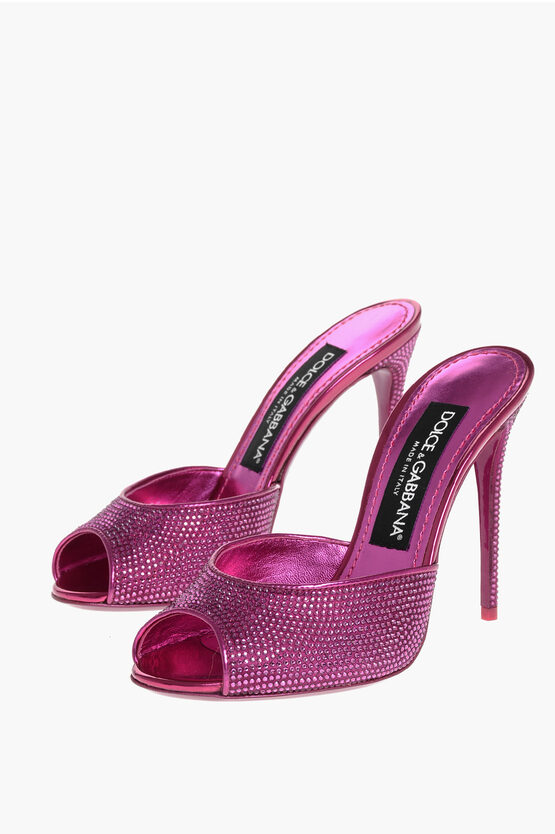 Dolce & Gabbana Crystal-embellished Satin Sandals