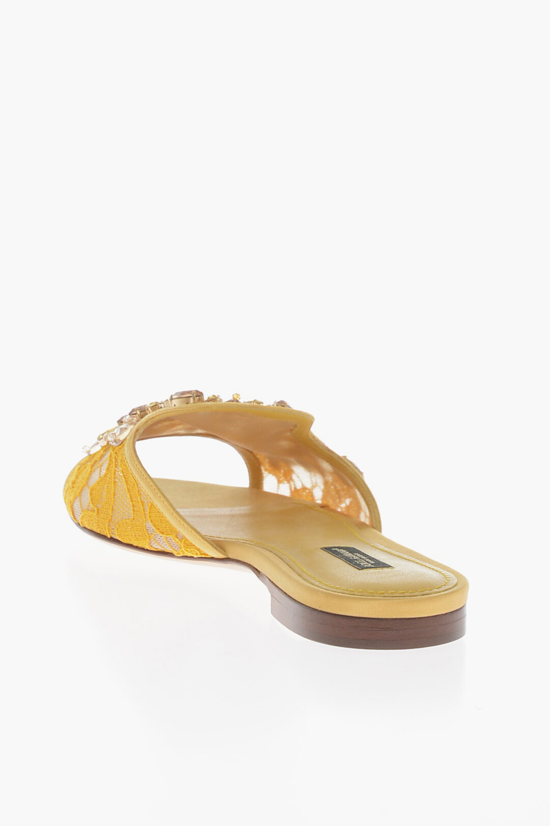 Dolce & Gabbana Rhinestoned Lace Sliders women - Glamood Outlet