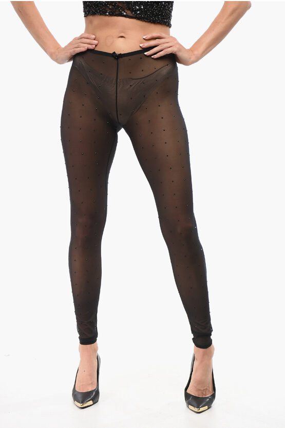 Rhinestoned Mesh Co…