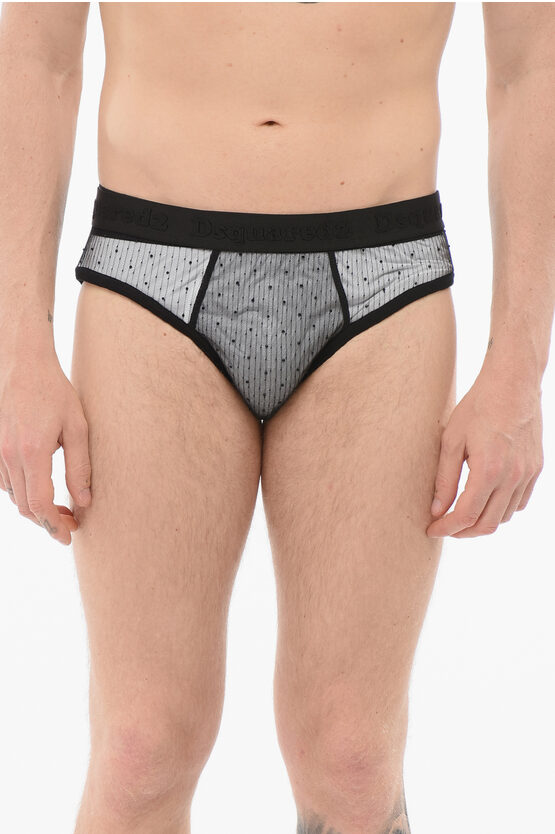 Dsquared2 Rhinestoned Mesh Slip