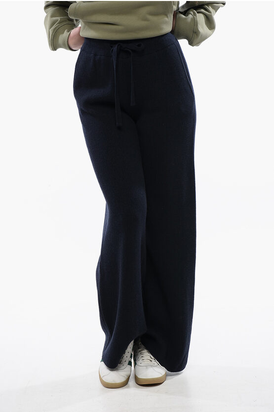 Nanushka Ribbed Cashmere Blend Palazzo Pants