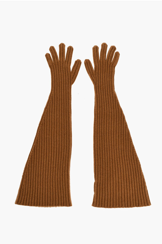 The Row Ribbed Cashmere Fergie Gloves