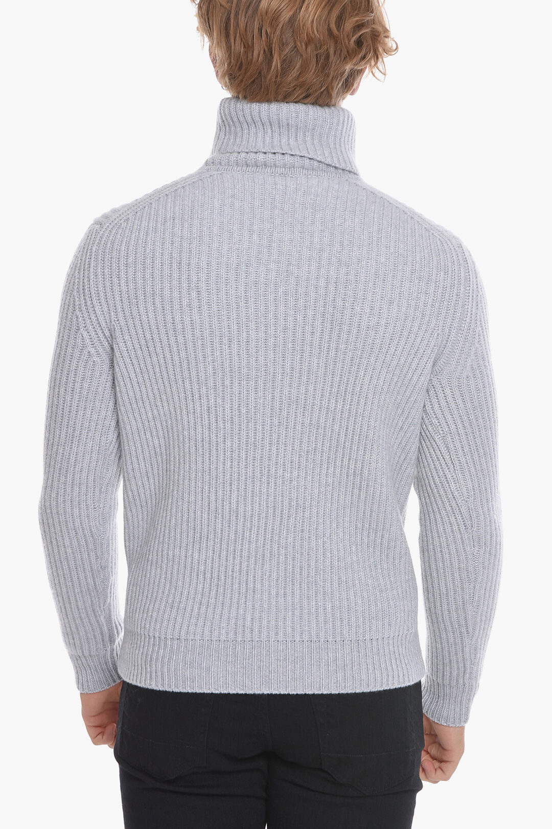 Malo Ribbed Cashmere Sweater with Turtleneck men - Glamood Outlet