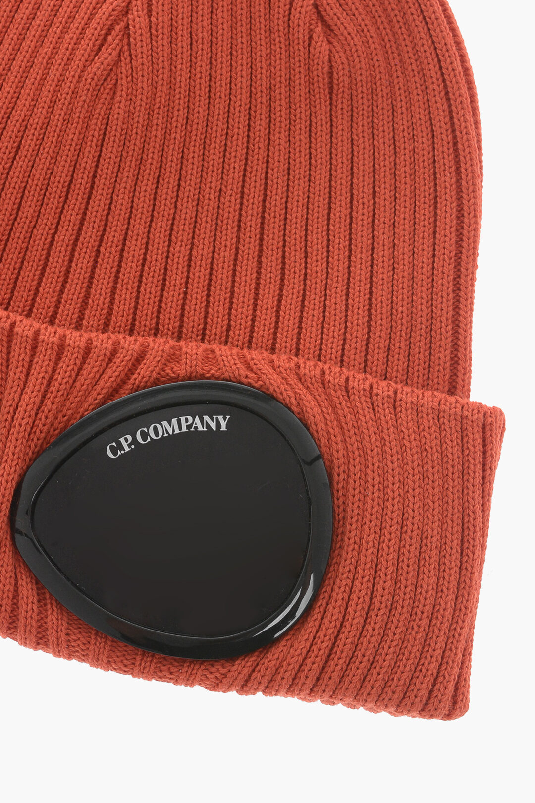 CP Company Ribbed Cotton Beanie with Goggles Detail men Glamood