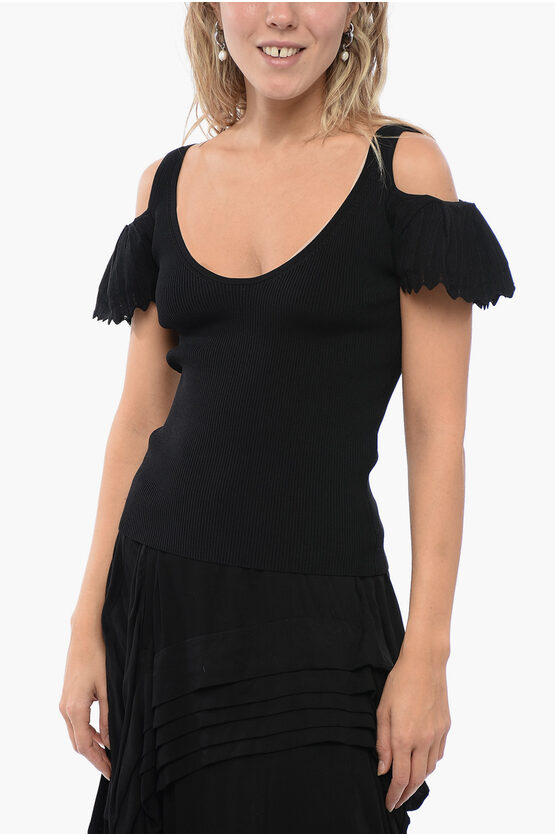 Ribbed Cut-Out Top … - image