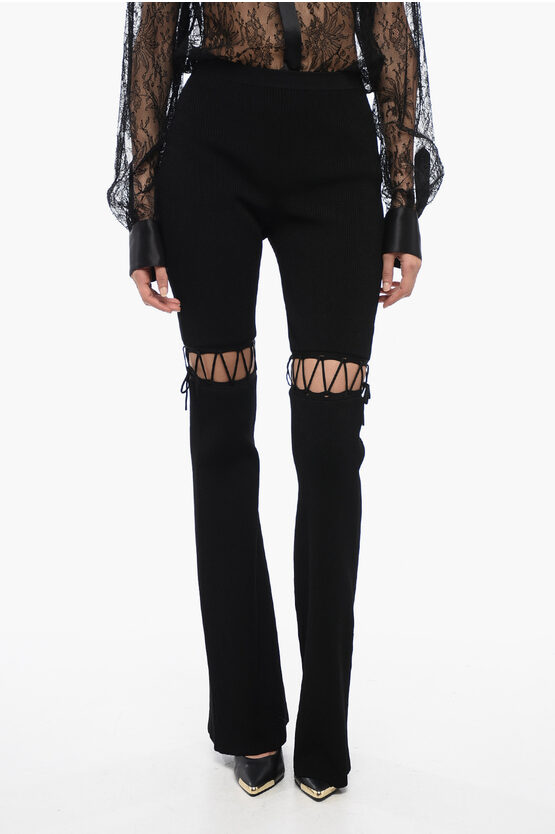 Nensi Dojaka Ribbed Trousers With Lacing