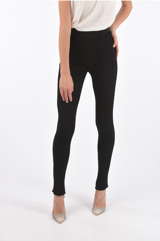 Shop Drome Ribbed Jersey Leggings With Elastic Waistband