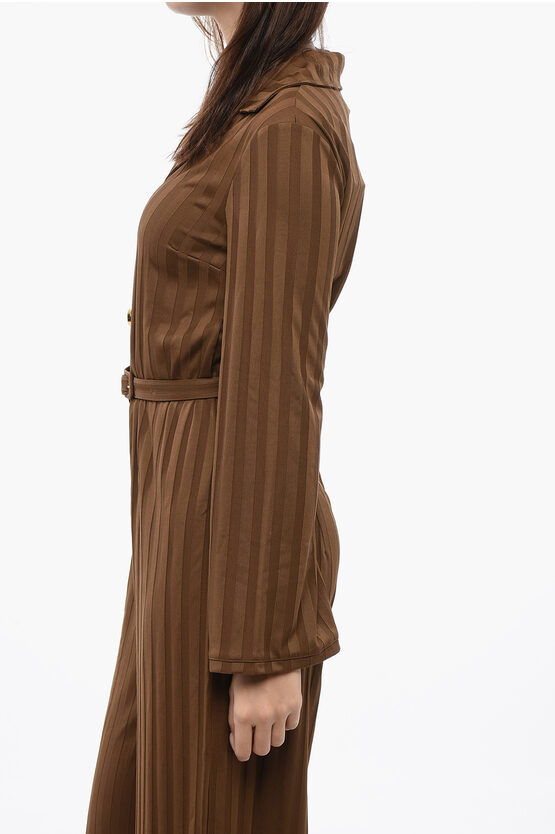 【VIKTOR & ROLF】RIB JUMPSUIT EJ003\tBROWN Viktor & Rolf Ribbed Jumpsuit With Buttons women - Glamood