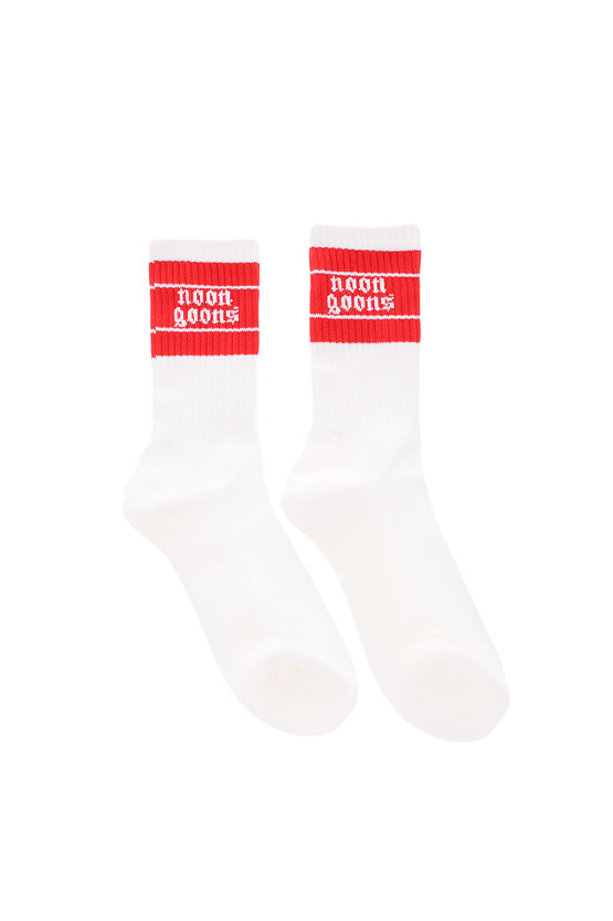 Noon Goons Ribbed Long Socks With Contrasting Band In Multi