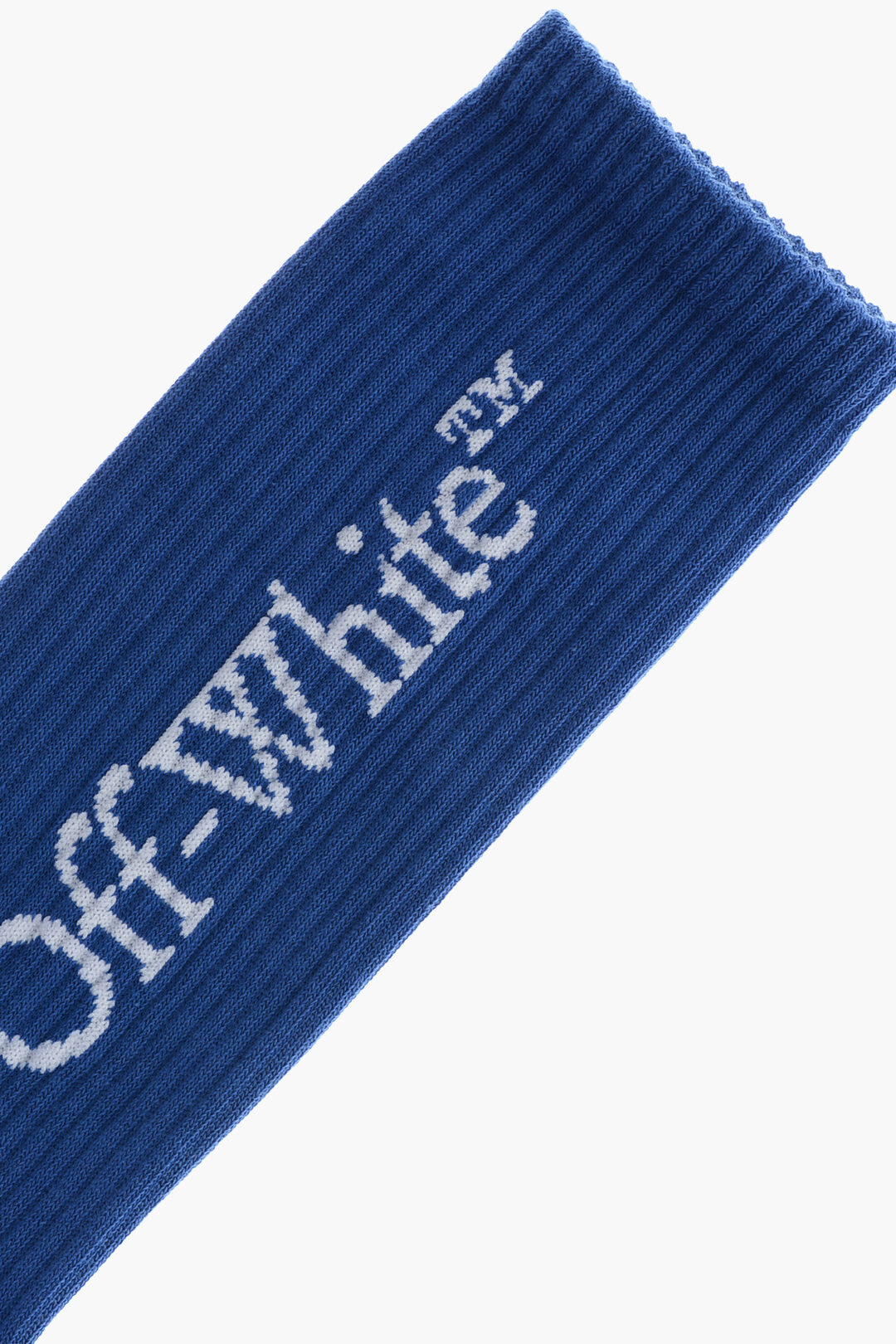 Off-White Ribbed Long Socks with Contrasting Logo men - Glamood Outlet