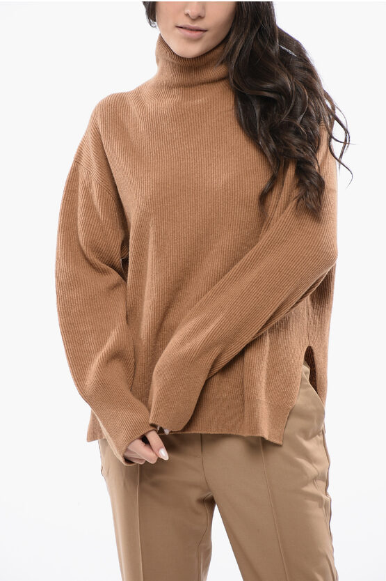 Nanushka Ribbed Merinos Wool Blend Arya Turtleneck Sweater