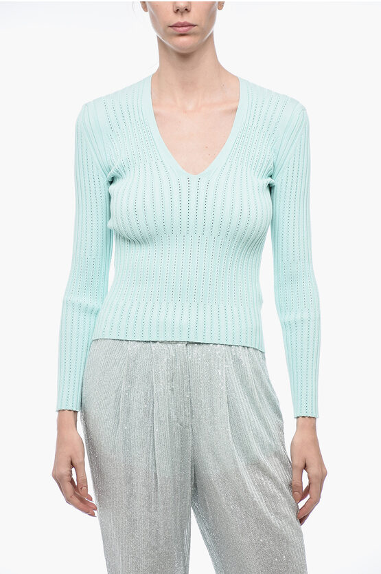 Shop Aeron Ribbed Sweater With Openwork Details