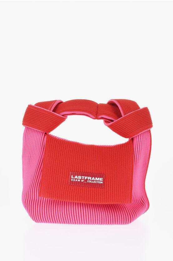 Last Frame Ribbed Two-tone Tote Bag