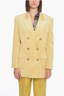 Mens yellow double sales breasted blazer