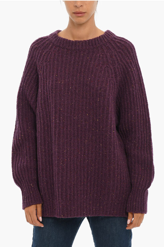 Shop Woolrich Ribbed Wool Blend Country Crew-neck Sweater