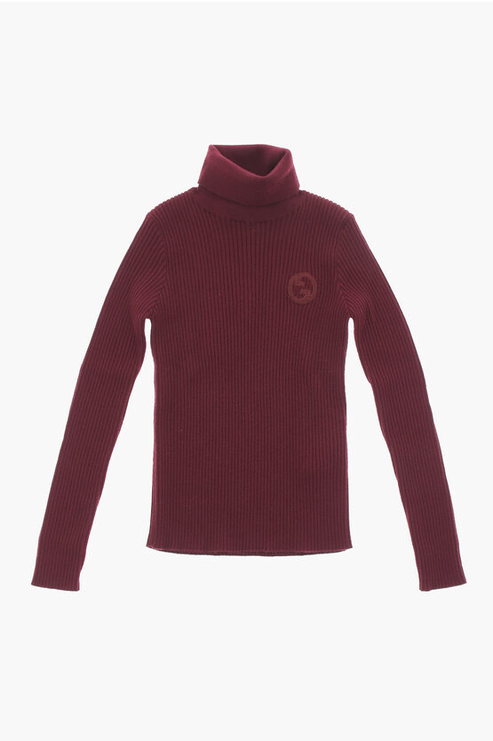 Shop Gucci Ribbed Wool Turtleneck Sweater