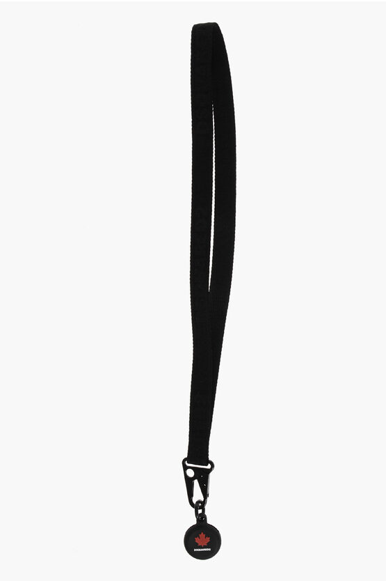 Dsquared2 Ribbon Necklace With Silicone Airtag Pendant