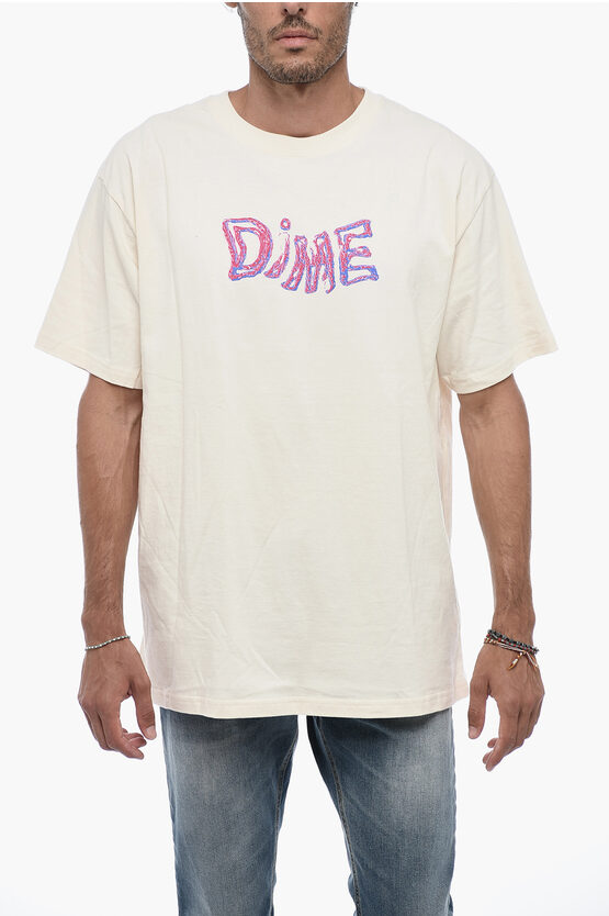 Shop Dime Rice T-shirt With Liquid Metal Print