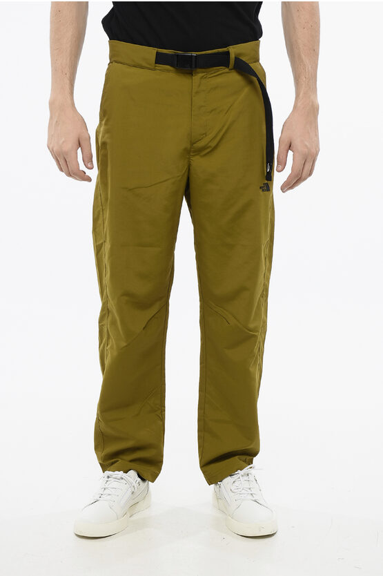 The North Face Rip Stop Abukuma Loose Fit Pants With Industrial Belt In Green