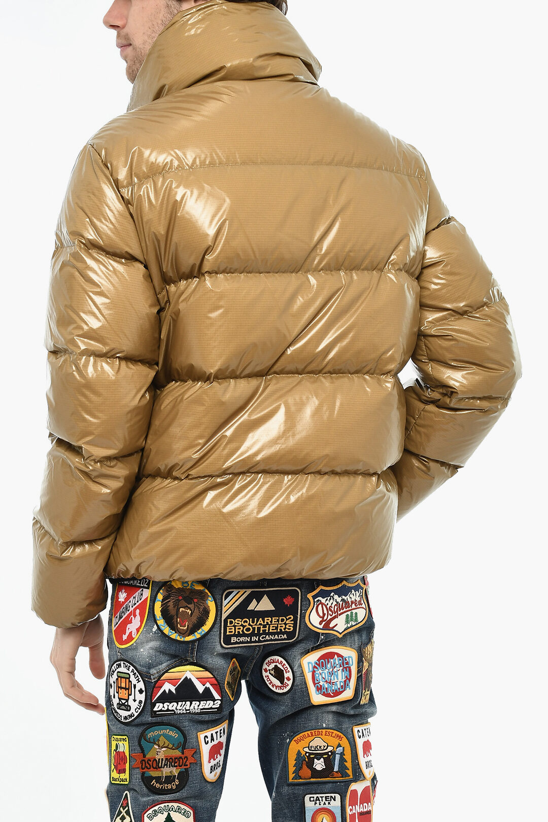 Dsquared2 Rip Stop Check Nylon Down Jacket with Monogram men - Glamood ...
