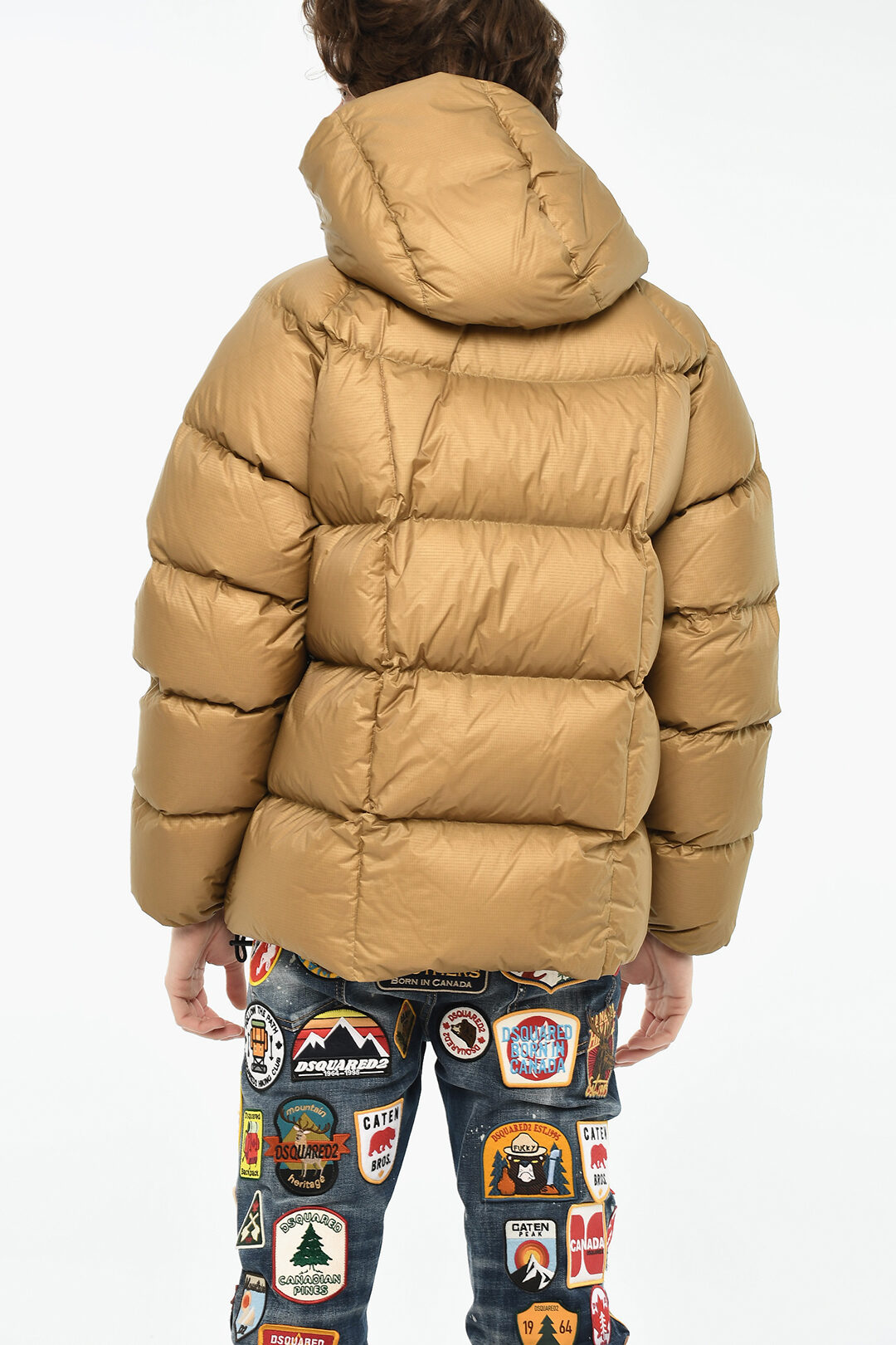 Check Padded Jacket Dsquared2 Rip Stop Check Padded Jacket men - Glamood Outlet