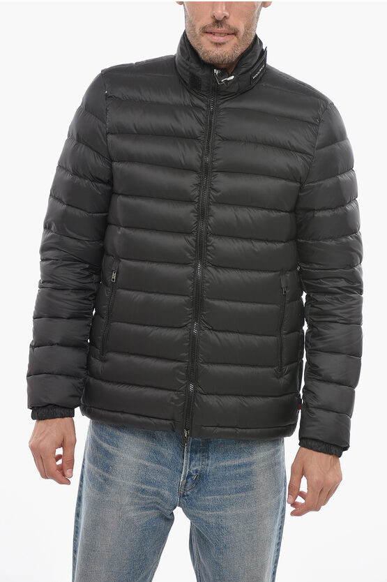 Shop Woolrich Rip Stop Checked Eco Bering Lightweight Down Jacket