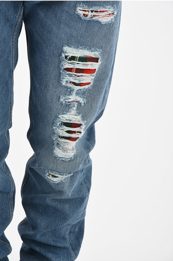 デニム・ジーパン Alexander McQueen Low Rise Baggy Jeans 0400021710216_BLUEWASHEDBLACK?