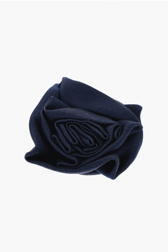 Corneliani Rose Design Silk Brooch