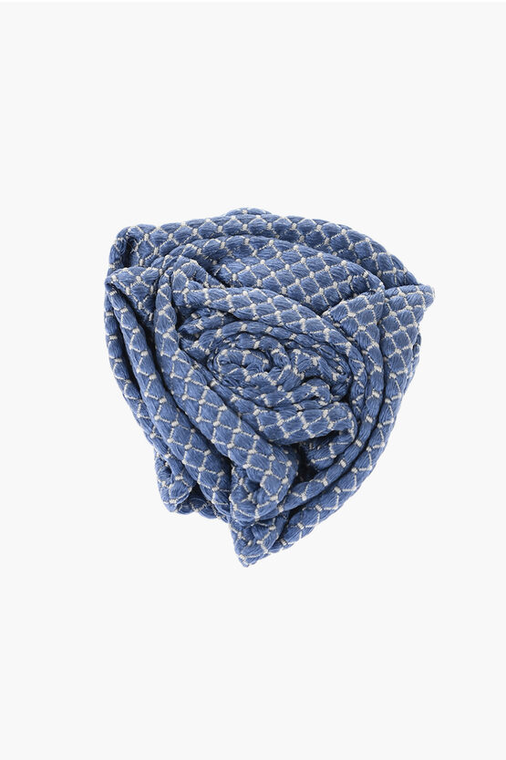Corneliani Rose Design Silk Brooch