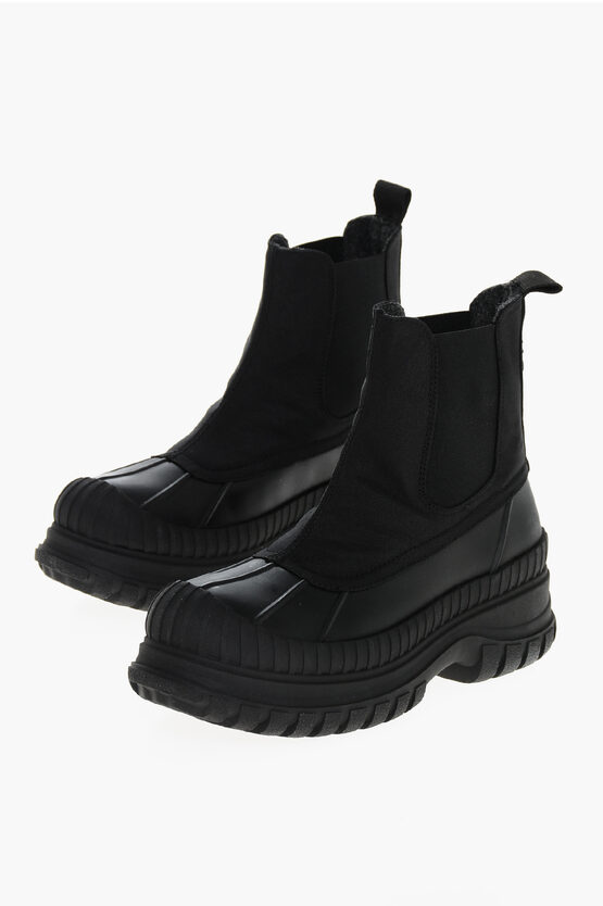 Ganni Women Outdoor Lace-up Boot In Black