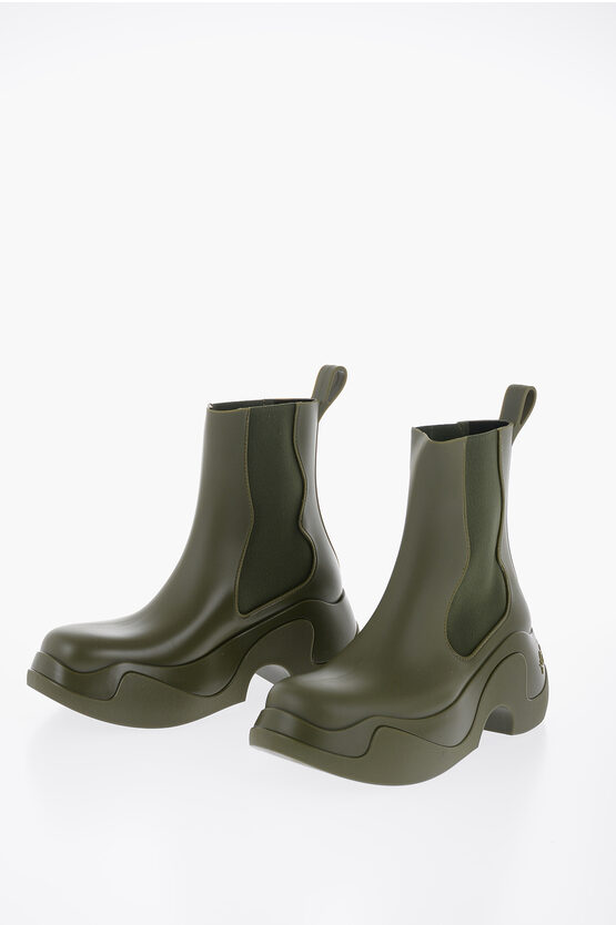 Shop Xocoi Rubber Chelsea Boots With Heel 7cm