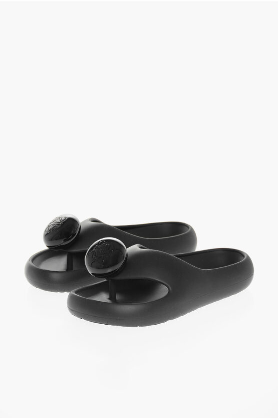 Shop Loewe Rubber Fli-flops With Statement Logo Detail