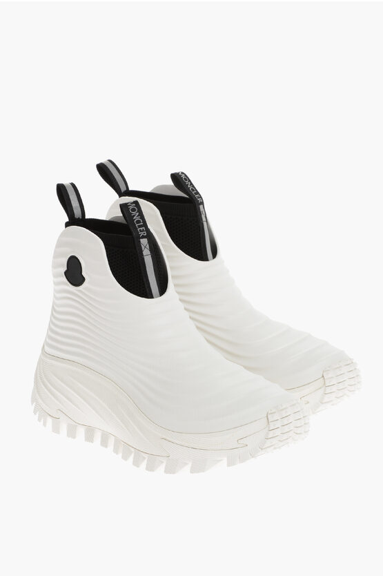 Moncler Rubber High-top Acqua High Sneakers With Removable Sock In Black