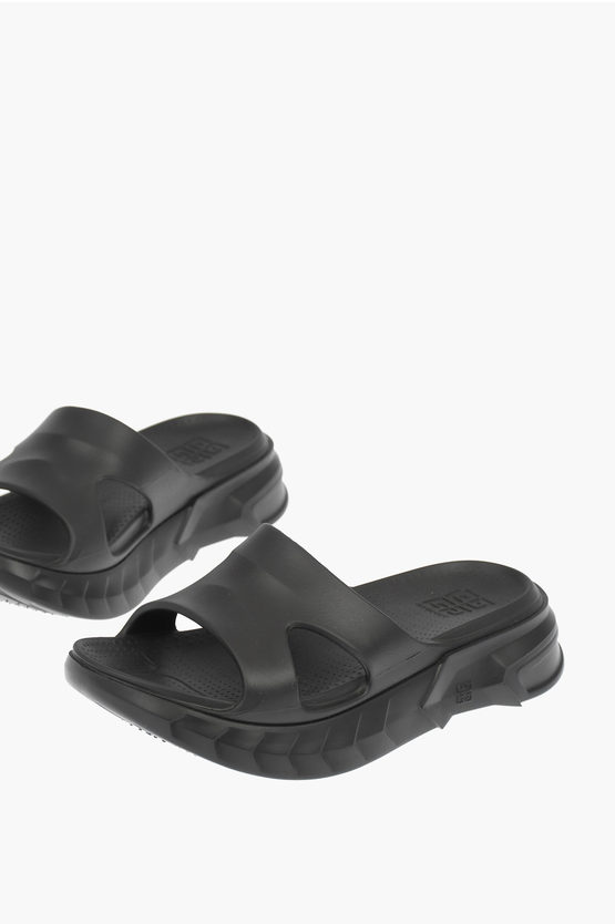 Givenchy Rubber Marshmallow Slides With Statement Sole In White