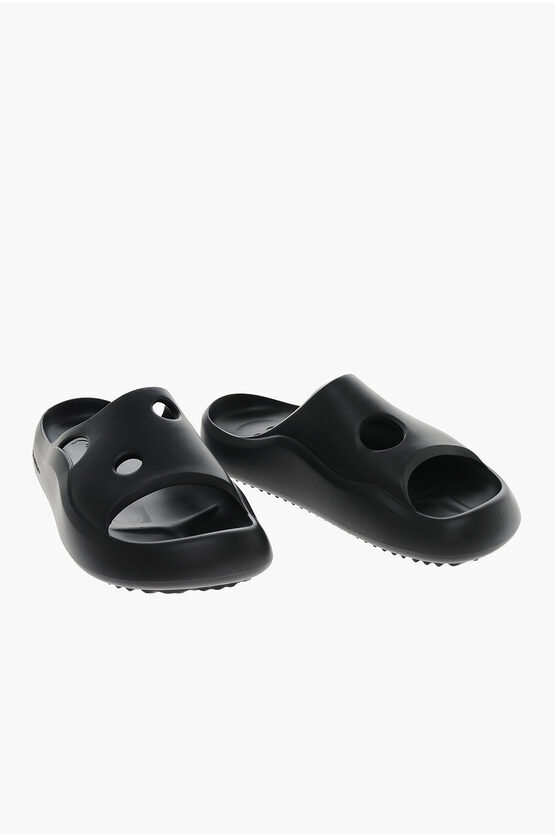 Off-white Rubber Meteor Slides With Cut Out Detail In White