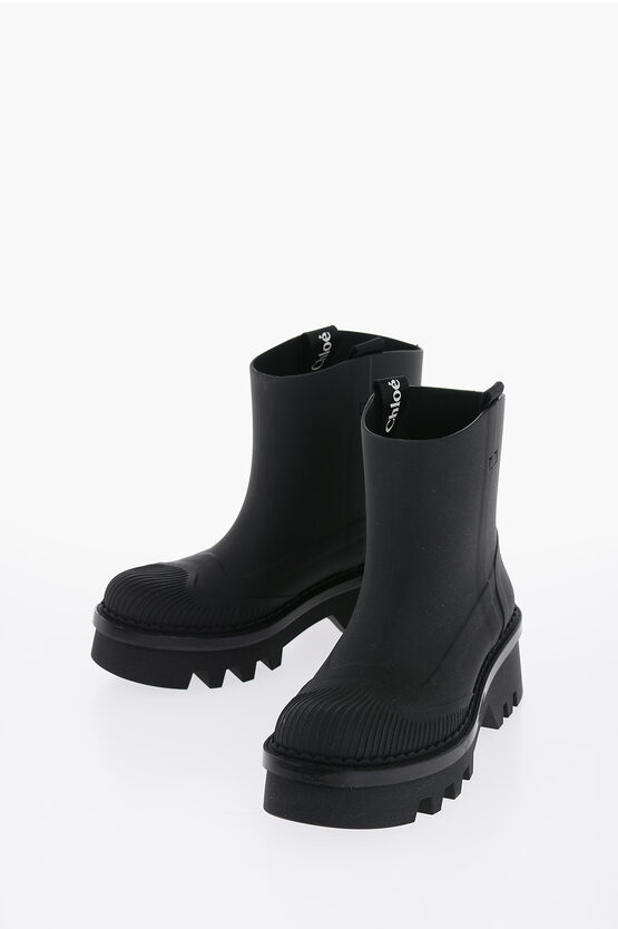 Shop Chloé Rubber Rain Pull-on Booties