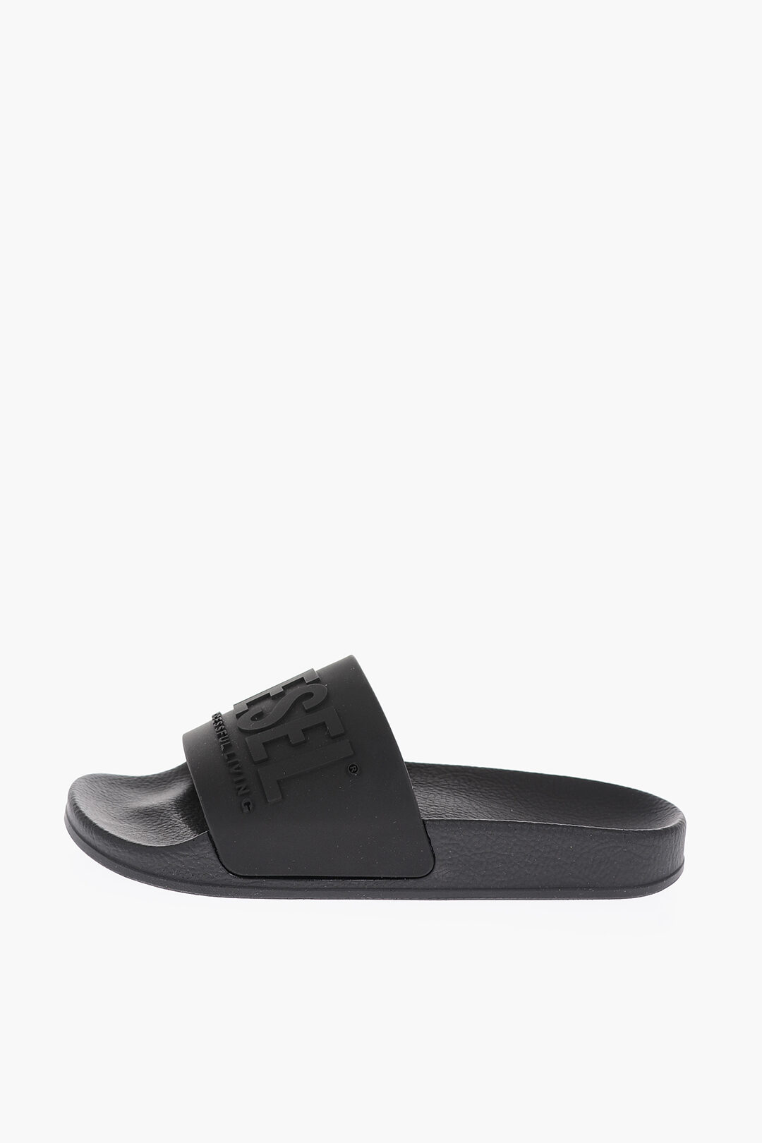 Diesel Kids Rubber SA-MAYEMI Slides with Embossed Logo